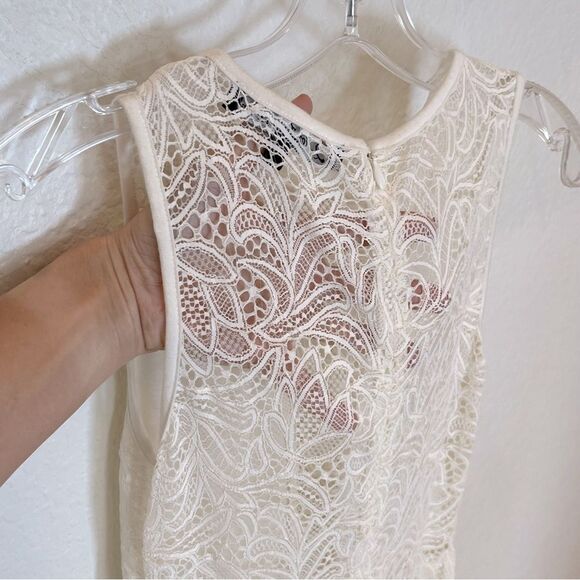For Love & Lemons Lulu Lace Mini Dress in Off White size XS - Picture 4 of 11
